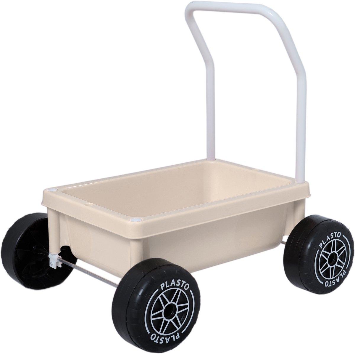 plasto baby walker zandkleur baby walker stille wielen eerste stapjes special edition zachte neutrale kleuren gemaakt in finland vanaf 10 maanden