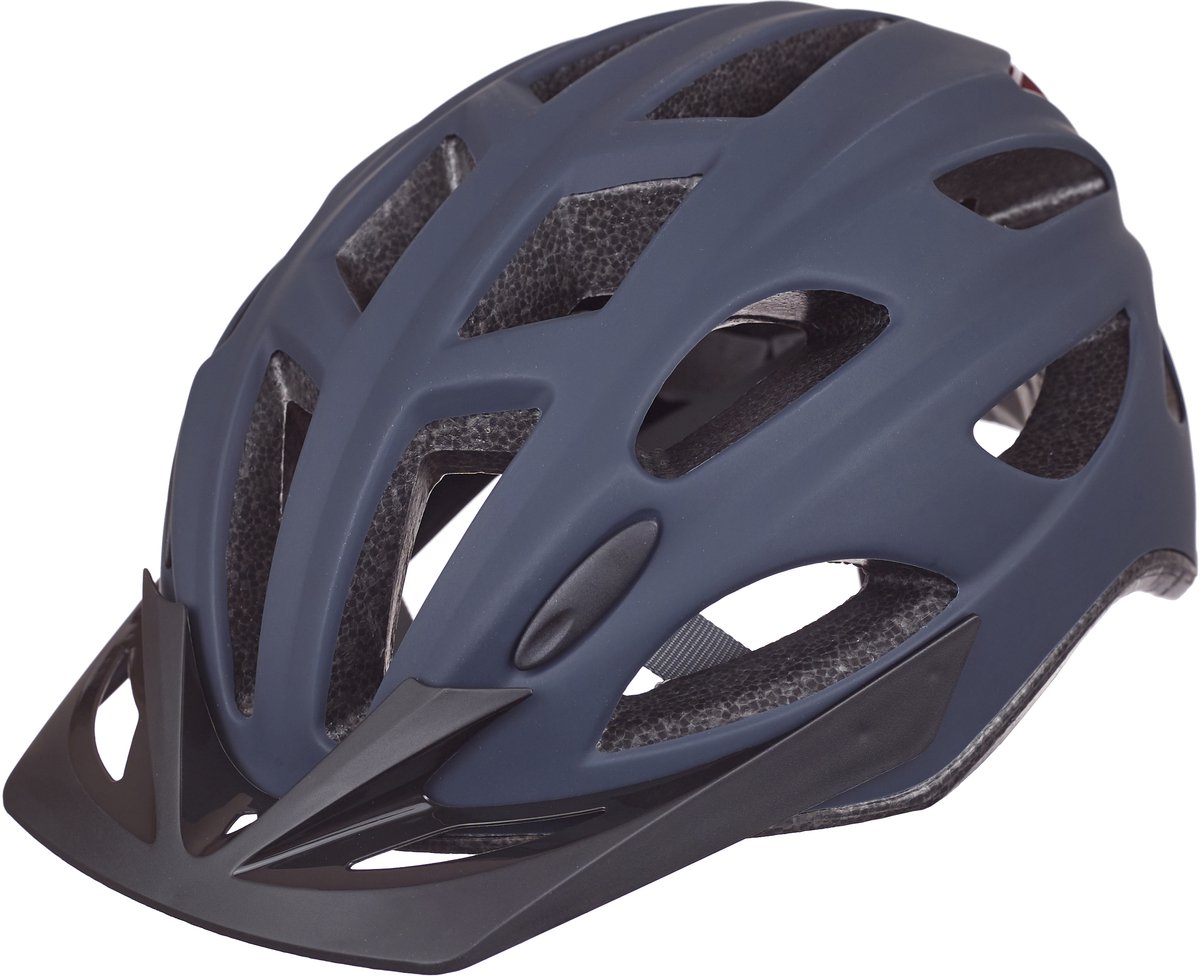 polisport fietshelm met ledverlichting l denim mat 17 ventilatieopeningen en 1078 norm
