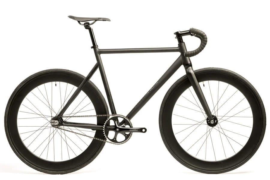 Santafixie Raval Fixie Fiets - Matte Black 60mm 3 Speeds