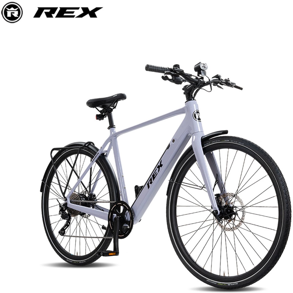 Rex Carbon City Elektrische Fiets - 28 inch elektrische fiets unisex- stadsfiets - Achtermotor 250W - SHIMANO 11 Versnellingen - voor dames en heren Fiets (elektrisch) kopen online