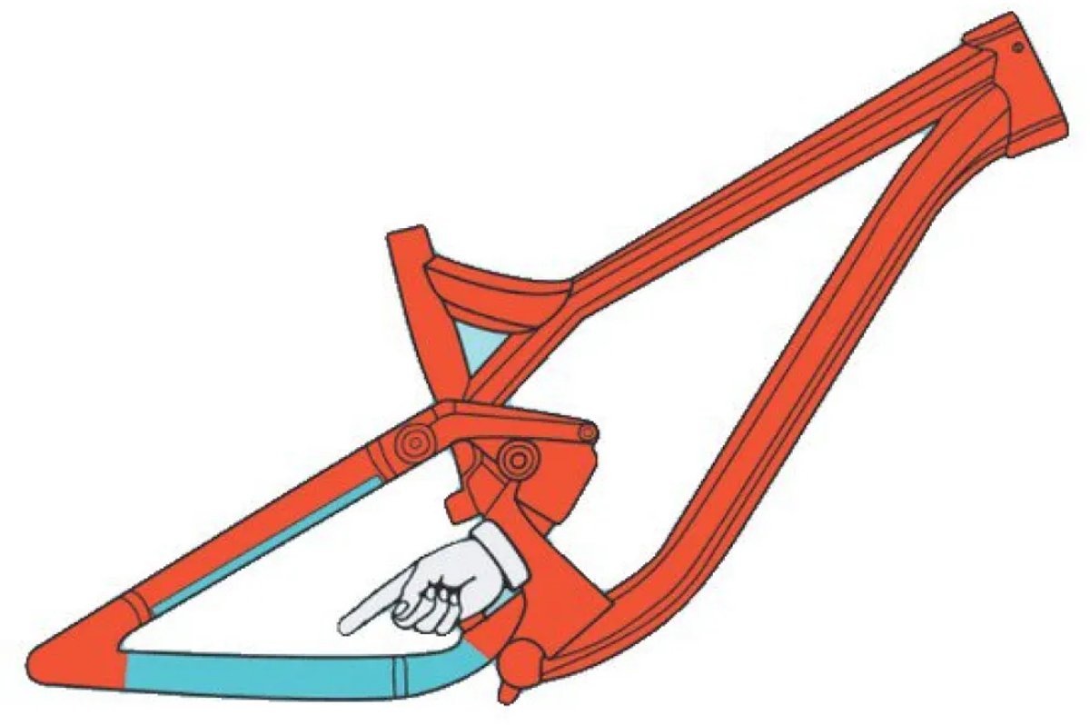 Ridewrap Chainstay Armor Framebeschermingsstickers Rood Fiets kopen online