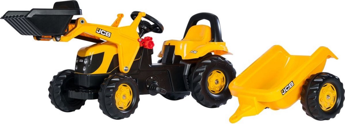 Rolly Toys RollyKid JCB - Traptractor met Frontlader en Aanhanger Traptractor kopen online