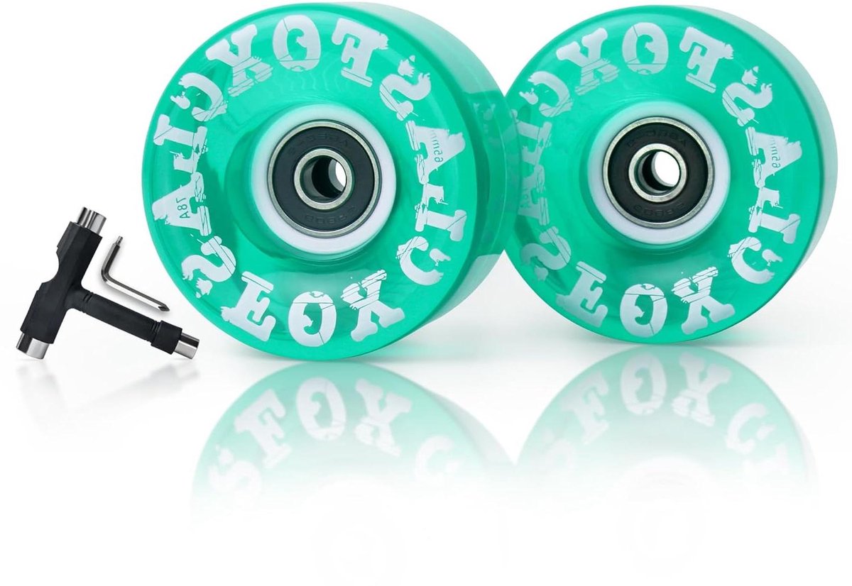 Rolschaats Wielen - Skeeler Onderdelen - Outdoor Skaten - Zachte Urethaan - 65x35mm 78A - Groen Skateonderdeel kopen online