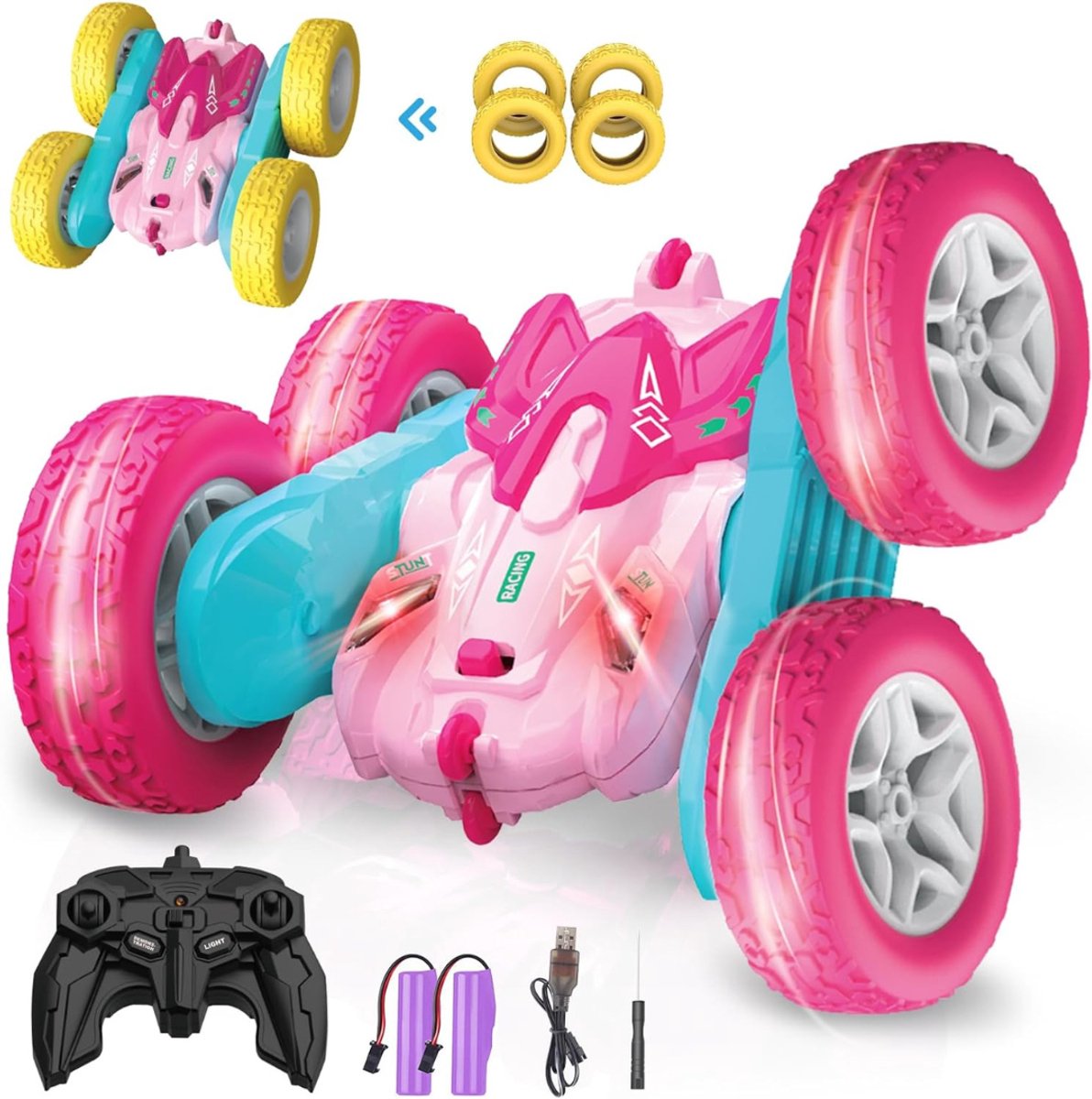 RONN® Elektrische Auto voor Kinderen Accu - Elektrische Auto - Elektrische Kinderauto - Roze- 15cm x 10cm x 5cm Accuvoertuig kopen online