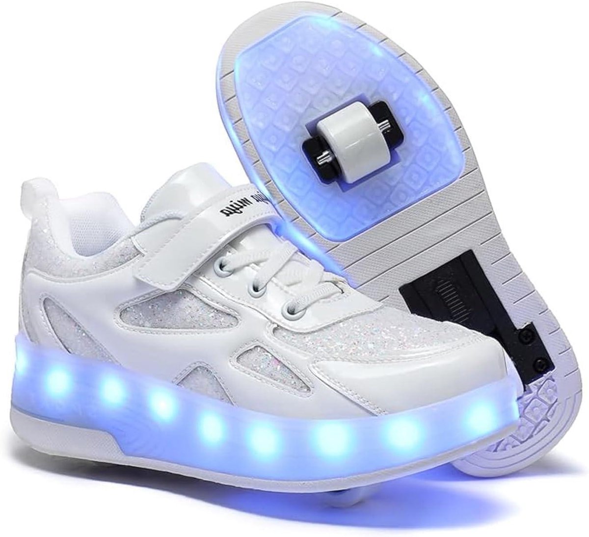 Schoenen met wieltjes, voor meisjes en kinderen, met verlichting, met USB, automatische skateboardschoenen, rolschaatsen, creatief vakantiecadeau voor kinderen Skateonderdeel kopen online