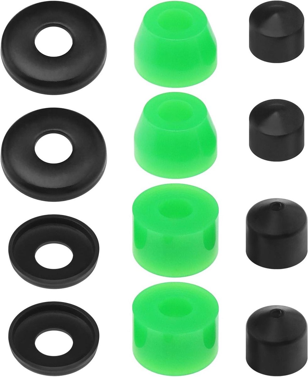 skateboard bushings set truck bushings rebuild kit skateboarden stabiliteit verbeteren veelzijdige cilindervorm 24x15x9mm zwart groen