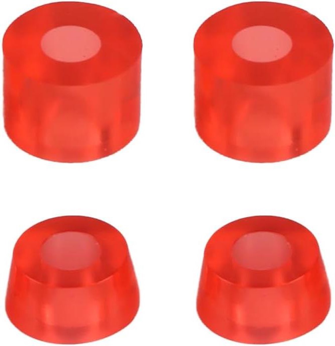 Skateboard Bussen Set - Scooter Pakking - Skateboarden Verbeteren - PU Materiaal - 24 x 16 mm - Transparant Rood Skateonderdeel kopen online