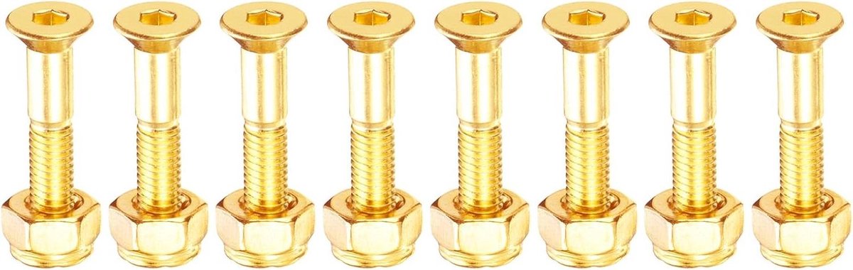 skateboard hardware set schroeven en moeren skateboard reparatie koolstofstaal grade 8 8 1 1 8 inch goud