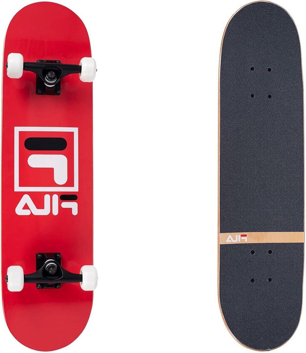 skateboard junior compleet board buiten spelen houten dek 31 inch lengte rood wit zwart
