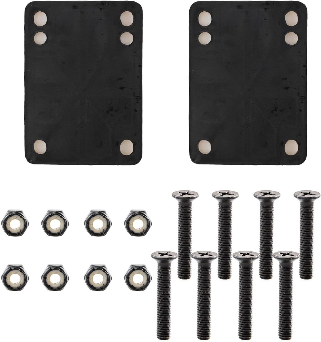 skateboard riser pad verhogingsset board bescherming en stabiliteit duurzaam rubber materiaal 3 mm dikte zwart