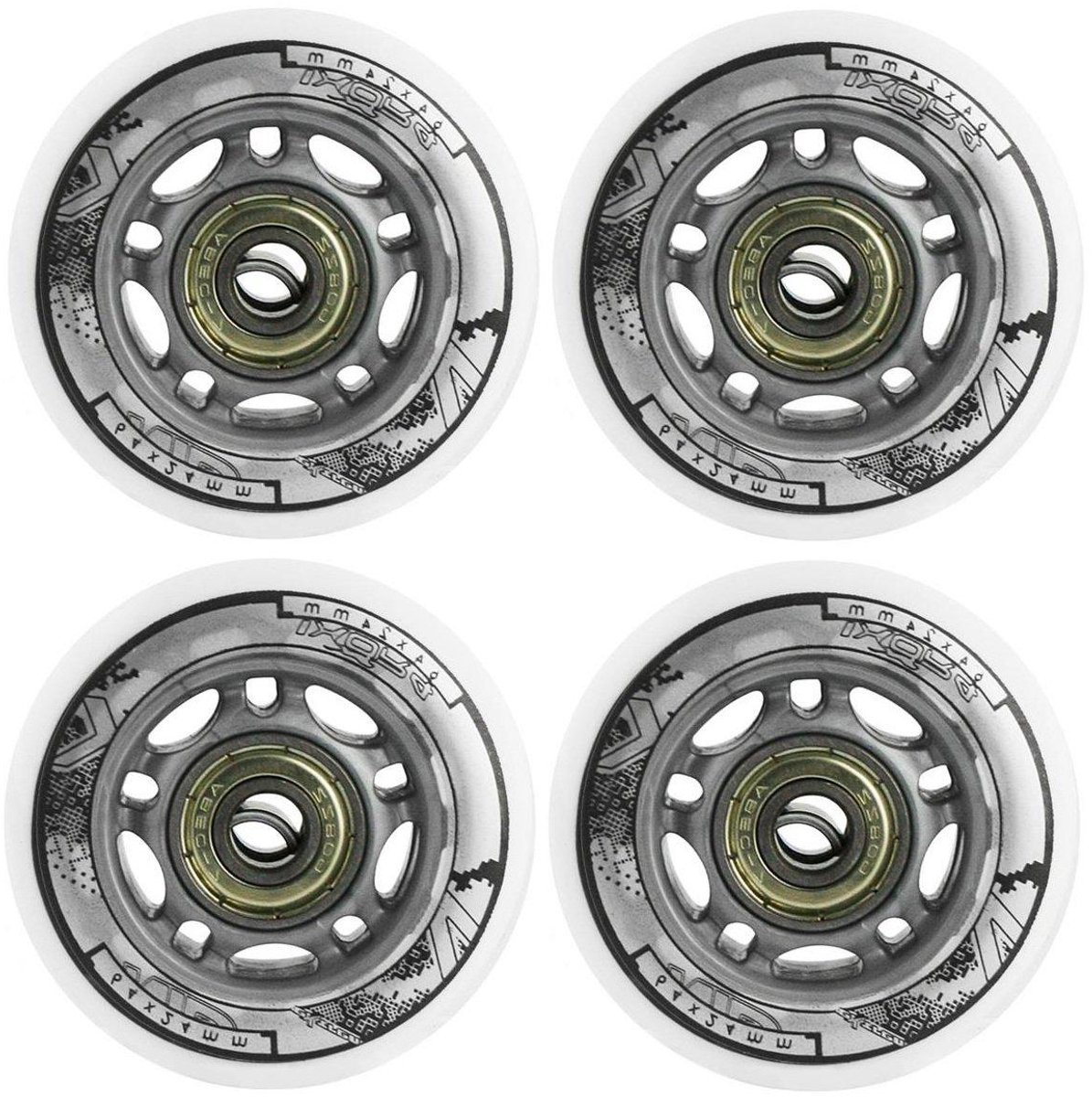 skeelerwielen met lagers pu wielen skate wielen vrijetijdsskating hoge rebound pu 64 mm 82a zwart