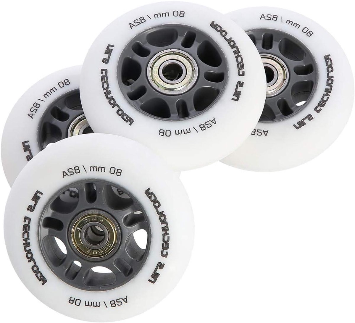 skeelerwielen met lagers rolschaatswielen inline skate wielen snel skeeleren pu materiaal 82a 70x24 mm mat zwart