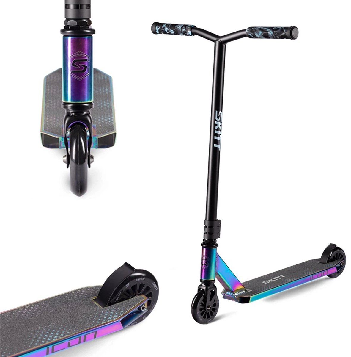 SKITT Icon Stuntstep - Neochrome - 100mm - 82cm - Rammelt niet Step kopen online