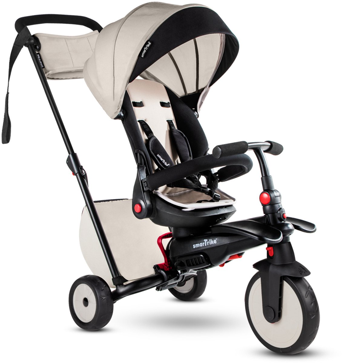 smartrike str7 opvouwbare 8 in 1 driewieler en buggy grijs