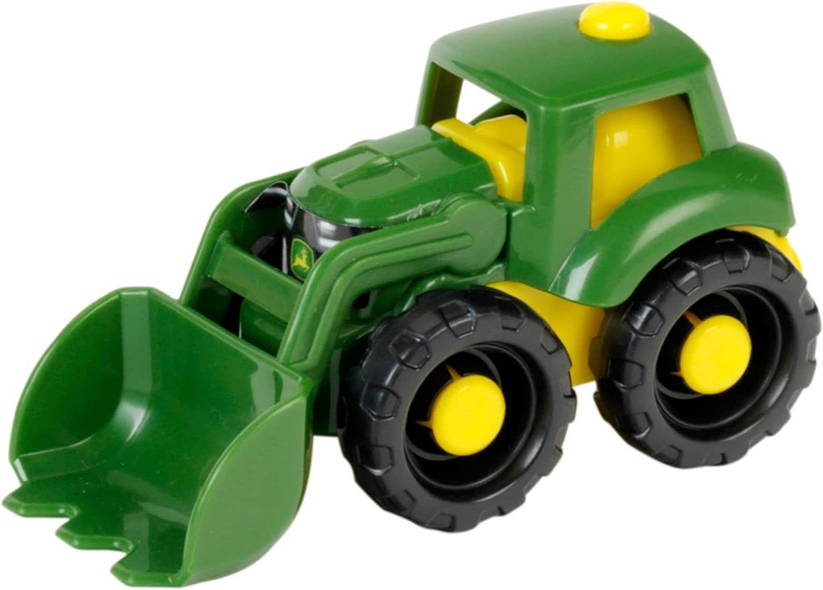 speelgoed tractor zandbak tractor buiten spelen gemaakt van recyclebaar plastic 12 cm groen geel