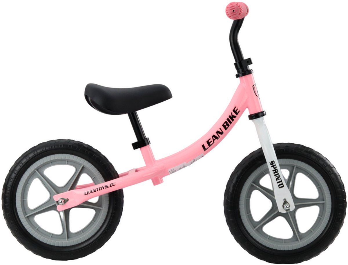 SPRINTO Balance Bike - Loopfiets - Kinder Loopfiets Met Luchtbanden - Verstelbaar Zadel & Stuur - Lichtgewicht Stalen Frame - Voor 2-5 Jaar - 12inch - Roze Loopfiets kopen online