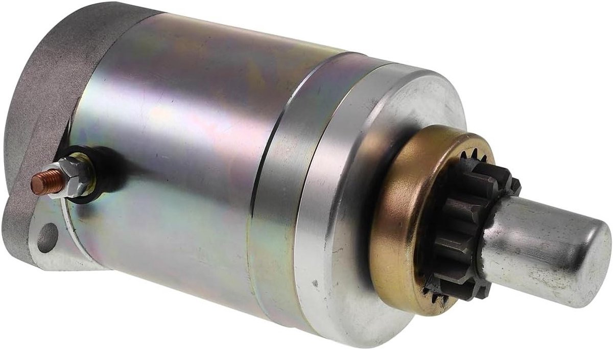 startmotor elektrische starter motor starten linksom draairichting 12 volt zilver