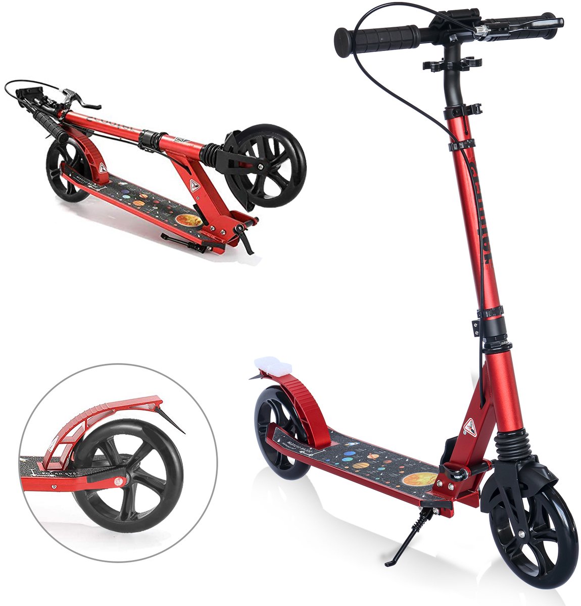 Step van Aluminium-Hoogte verstelbaar-Kinderstep voor Volwassenen en Kinderen- Scooter-Draagvermogen 100 kg-Rood Step kopen online