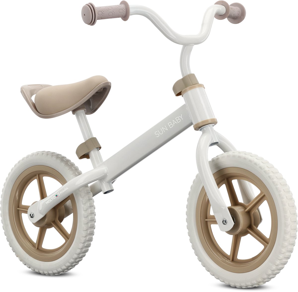 sun baby Loopfiets voor Kinderen 2 Jaar Molto Strada, max. 30 kg, Loopfietsen met schuimrubberen banden, verstelbaar zadel en stuur, stalen frame - Beige Loopfiets kopen online