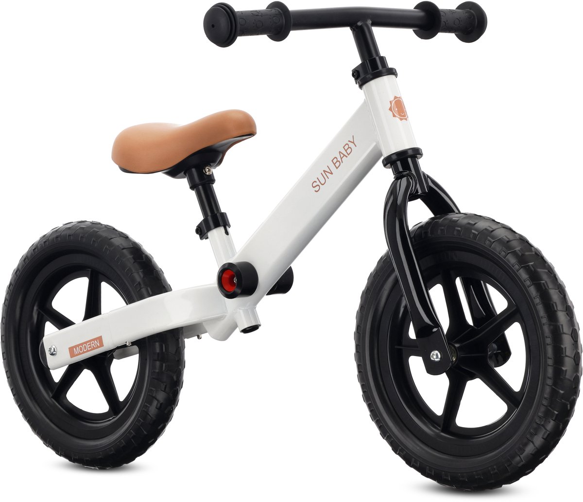 sun baby Loopfiets voor Kinderen Modern - 2 jaar, max. 30 kg, Loopfietsen, stalen frame, EVA-wielen, verstelbaar zadel en stuur - Wit Loopfiets kopen online