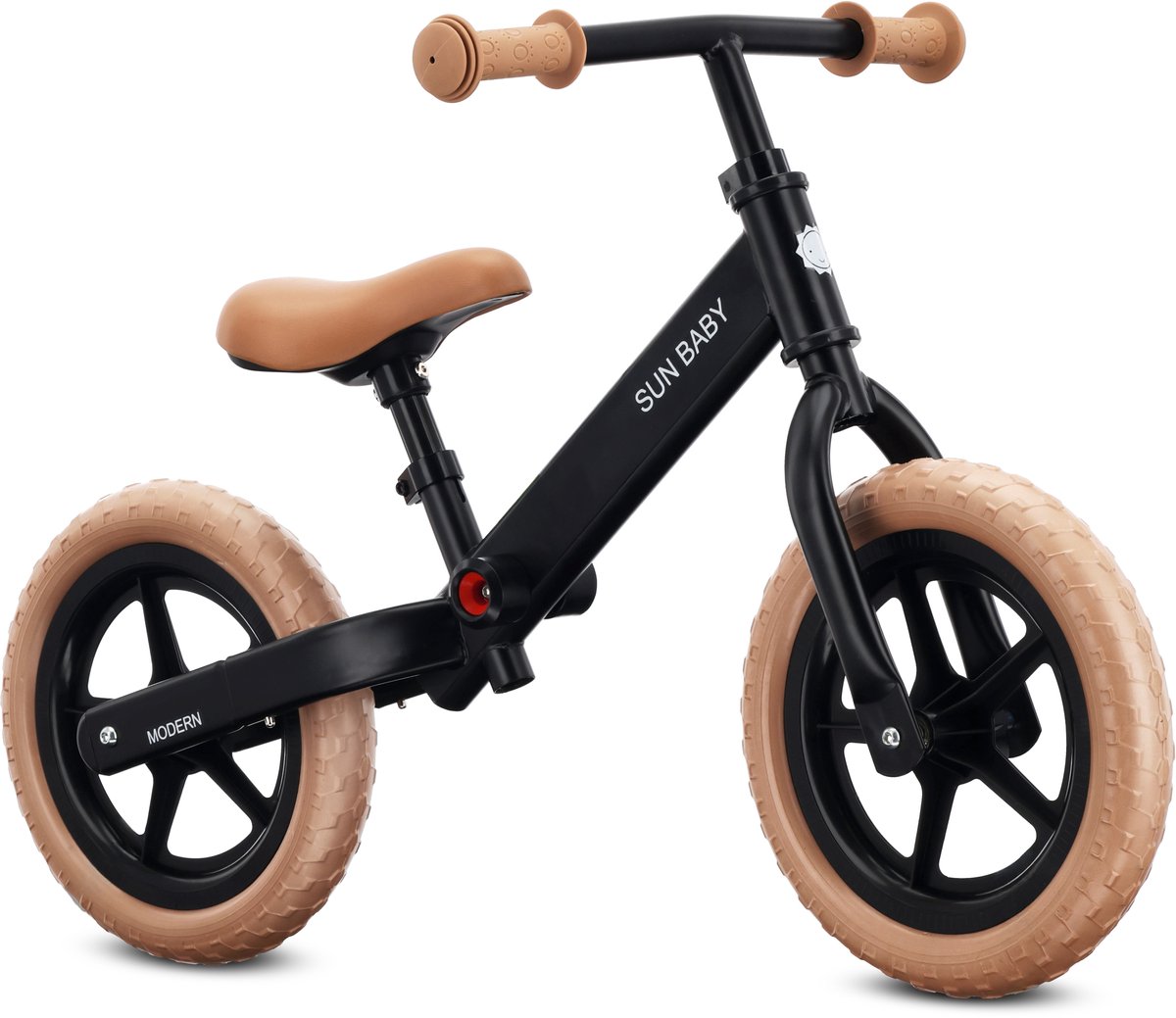 sun baby Loopfiets voor Kinderen Modern - 2 jaar, max. 30 kg, Loopfietsen, stalen frame, EVA-wielen, verstelbaar zadel en stuur - Zwart Loopfiets kopen online