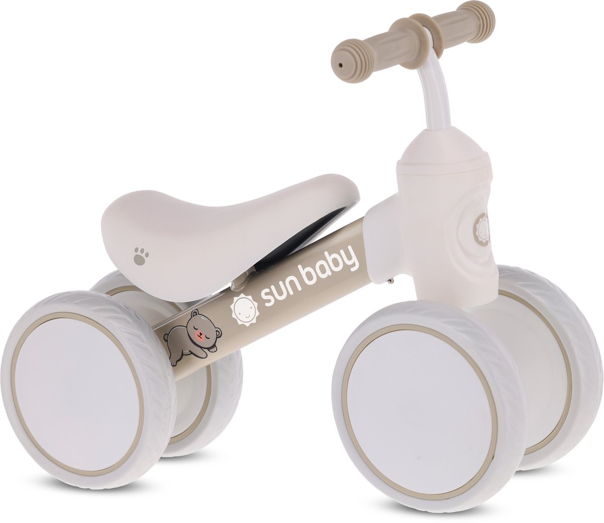 sun baby loopfiets voor kinderen petitride 12 maanden max 25 kg loopfietsen stalen frame eva schuimwielen schuimzadel beige