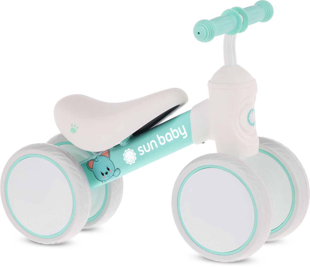 sun baby Loopfiets voor Kinderen PetitRide - 12 maanden, max. 25 kg, Loopfietsen, stalen frame, EVA-schuimwielen, schuimzadel - Munt Loopfiets kopen online