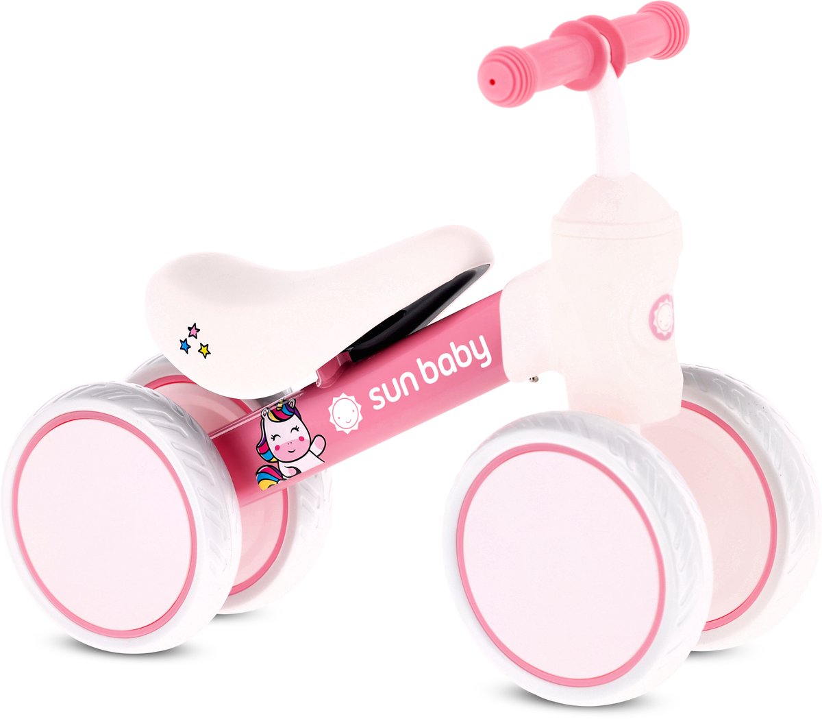 sun baby Loopfiets voor Kinderen PetitRide - 12 maanden, max. 25 kg, Loopfietsen, stalen frame, EVA-schuimwielen, schuimzadel - Roze Loopfiets kopen online