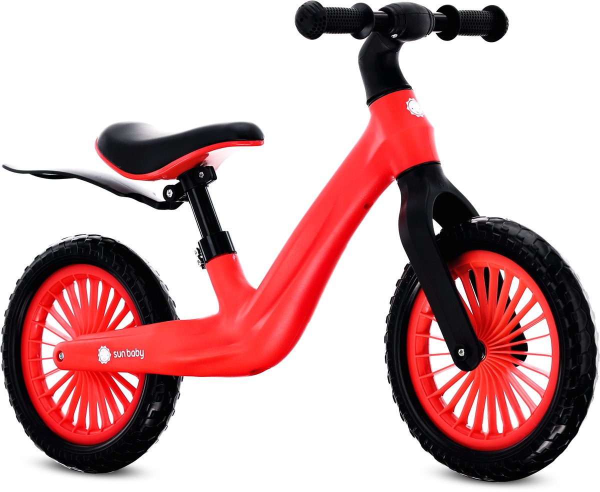 sun baby Loopfiets voor Kinderen Sport - 2 jaar, max. 30 kg, Loopfietsen, nylon frame, EVA-wielen, verstelbaar zadel en stuur - Rood Loopfiets kopen online
