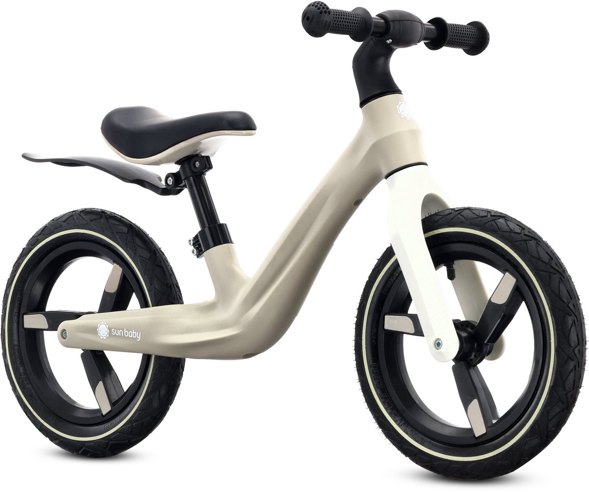 sun baby Loopfiets voor Kinderen Sport - 2 jaar, max. 30 kg, Loopfietsen, nylon frame, luchtbanden, verstelbaar zadel en stuur - Beige Loopfiets kopen online