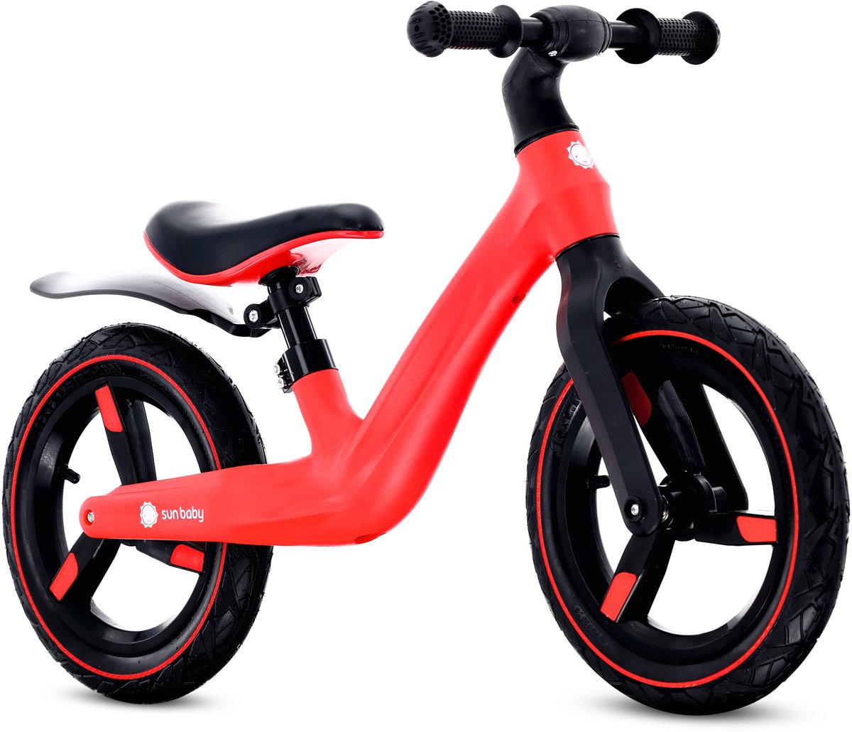 sun baby Loopfiets voor Kinderen Sport - 2 jaar, max. 30 kg, Loopfietsen, nylon frame, luchtbanden, verstelbaar zadel en stuur - Rood Loopfiets kopen online