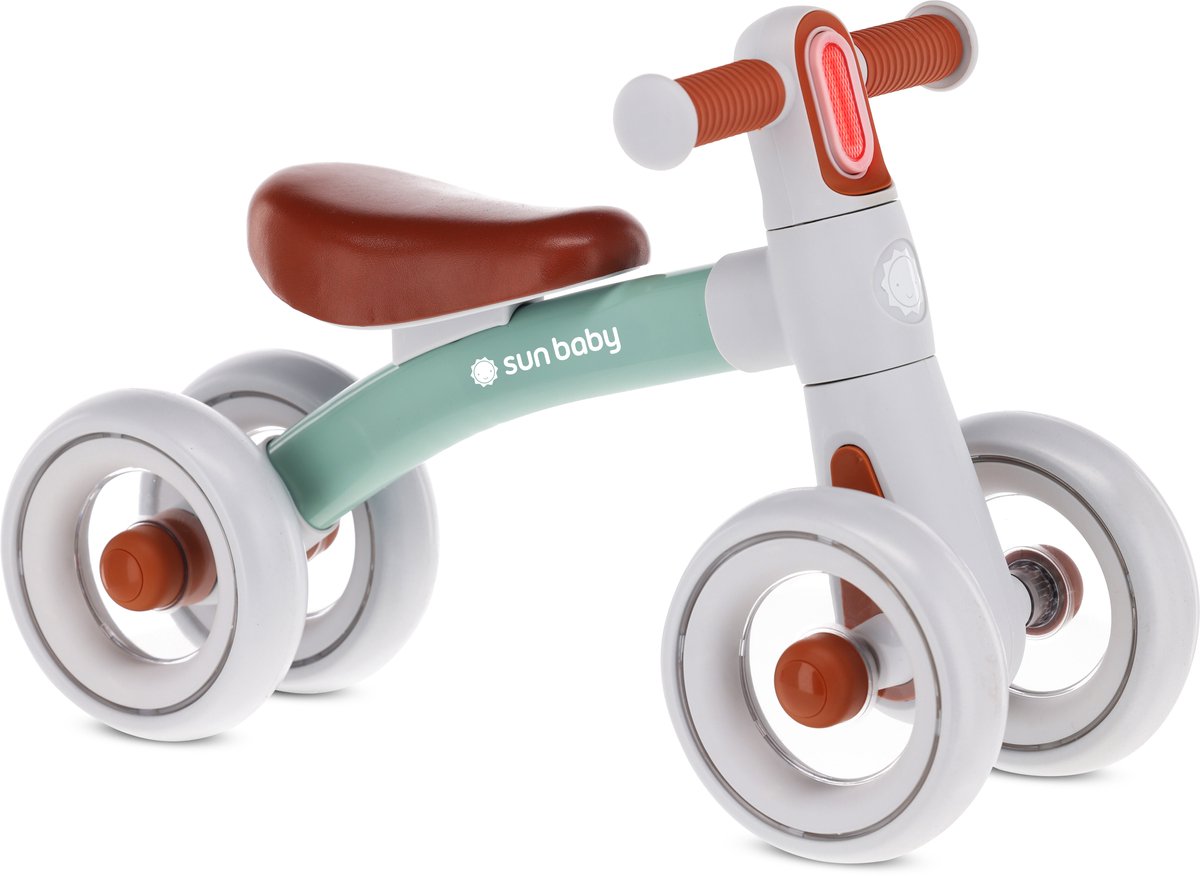 sun baby Loopfiets voor Kinderen Zoomi - 12 maanden, max. 25 kg, Loopfietsen, stalen frame, EVA-schuimwielen, geveerd stuur met verlichting - Munt Loopfiets kopen online