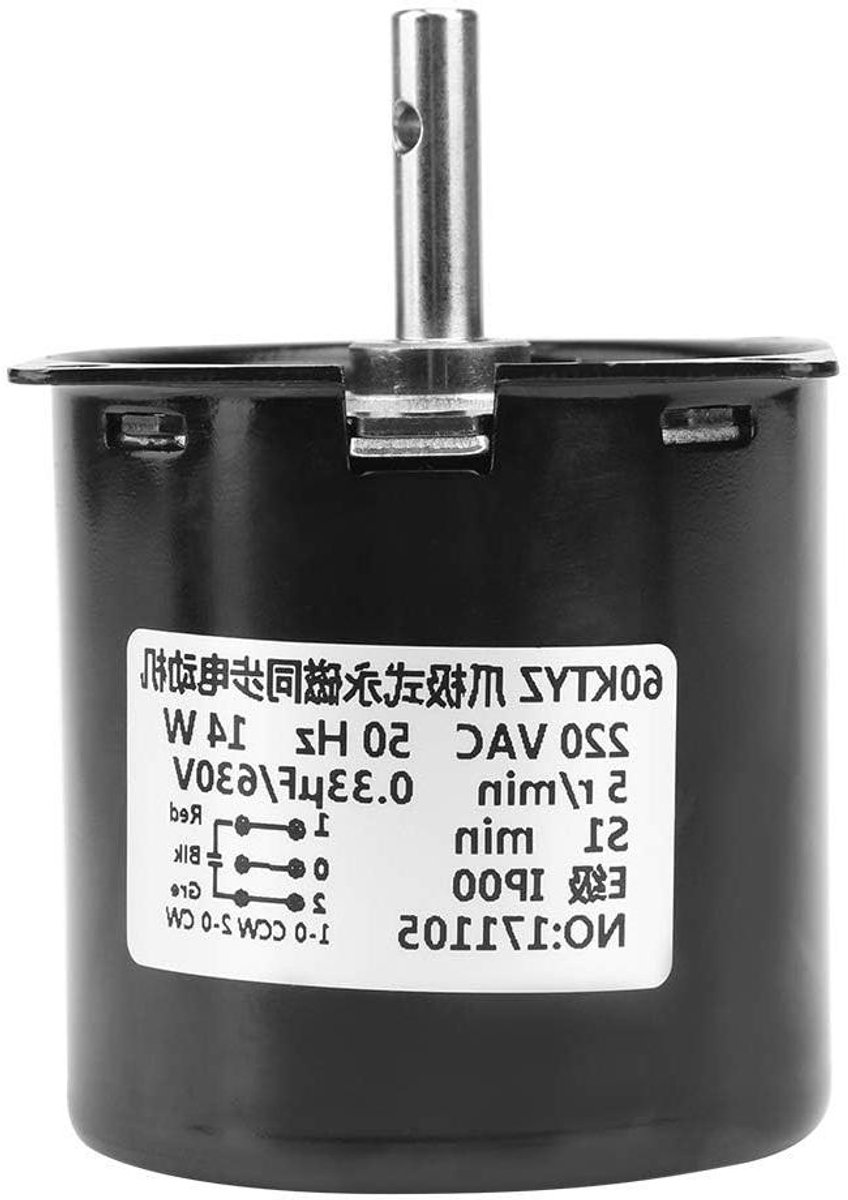 synchrone motor motor vervanging apparaten aansturen stabiel toerental 5 rpm metaal