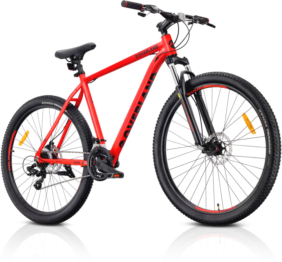 Tatra Bikes Mountainbike 29" Overland, MTB-fiets voor dames en heren, fiets 29" - 21 inch aluminium frame, 21 versnellingen, schokdemper, schijfremmen - Rood-Zwart Fiets kopen online