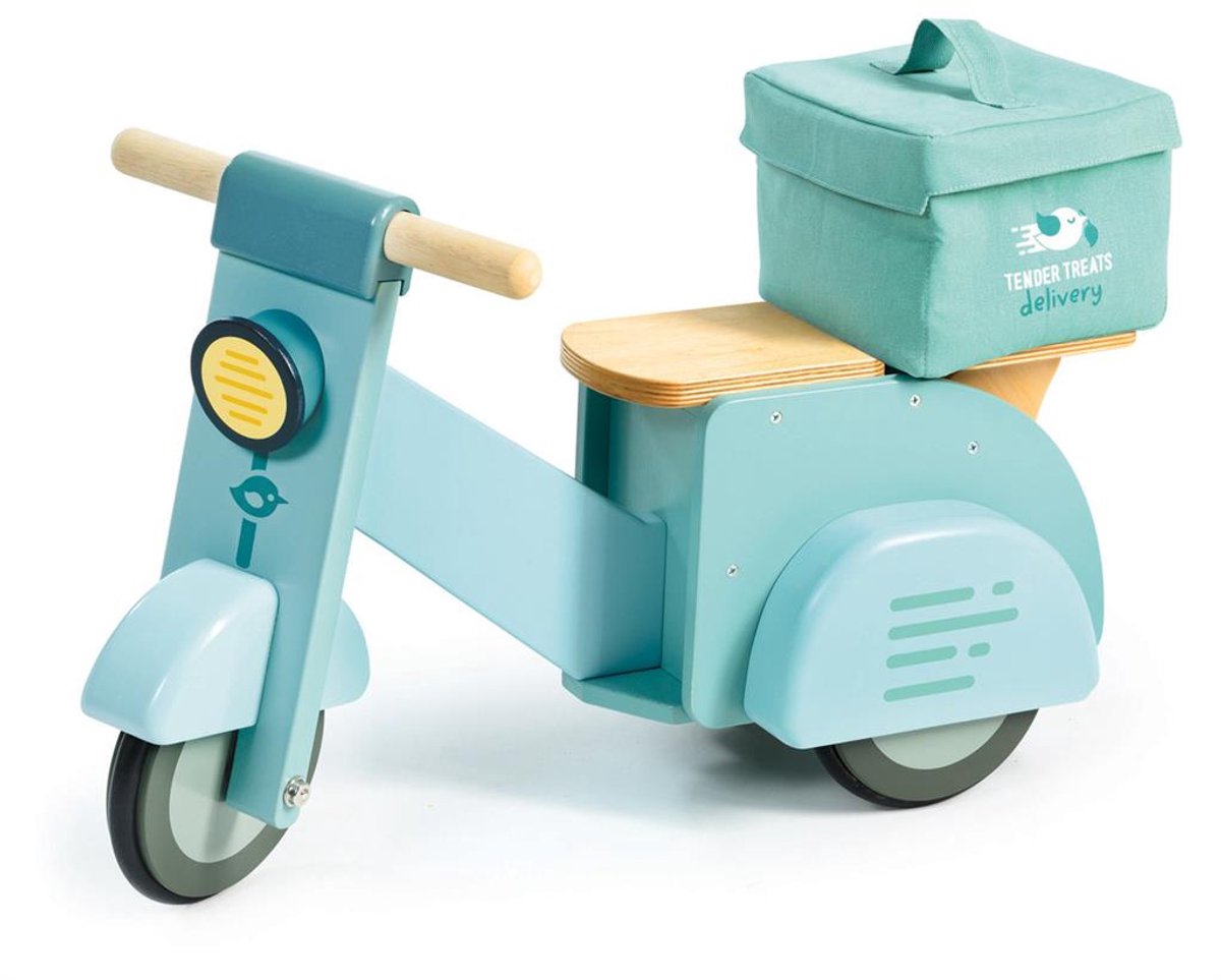 Tender Leaf houten ride-on delivery scooter speelgoed met canvas tas. Educatief spel kopen online