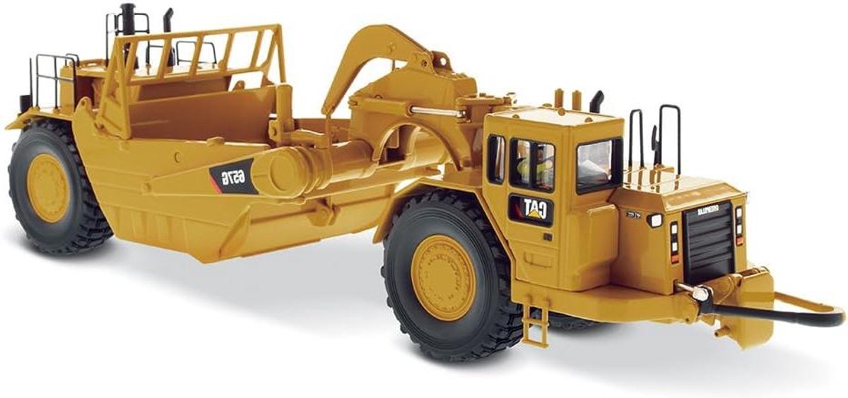 tractor scraper model bouwmachine replica verzamelen modelbouw gedetailleerde metalen replica 352 cm geel