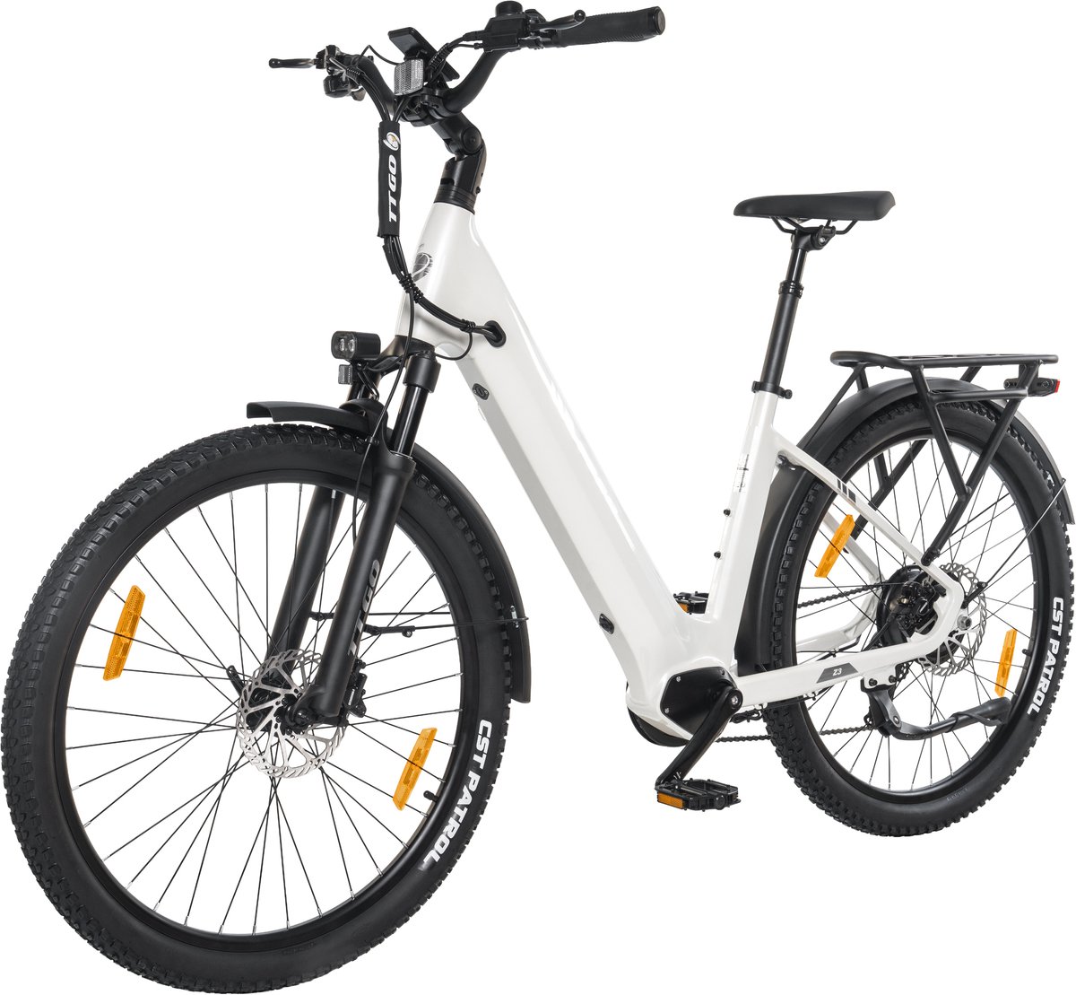 TTGO Z3 Elektrische Fiets - 250W Motor - 48V15Ah Accu - 27.5 Inch Banden - Max Snelheid 25km/u - Max Bereik 110-120km - Shimano 7 Versnellingen - Wit Fiets (elektrisch) kopen online