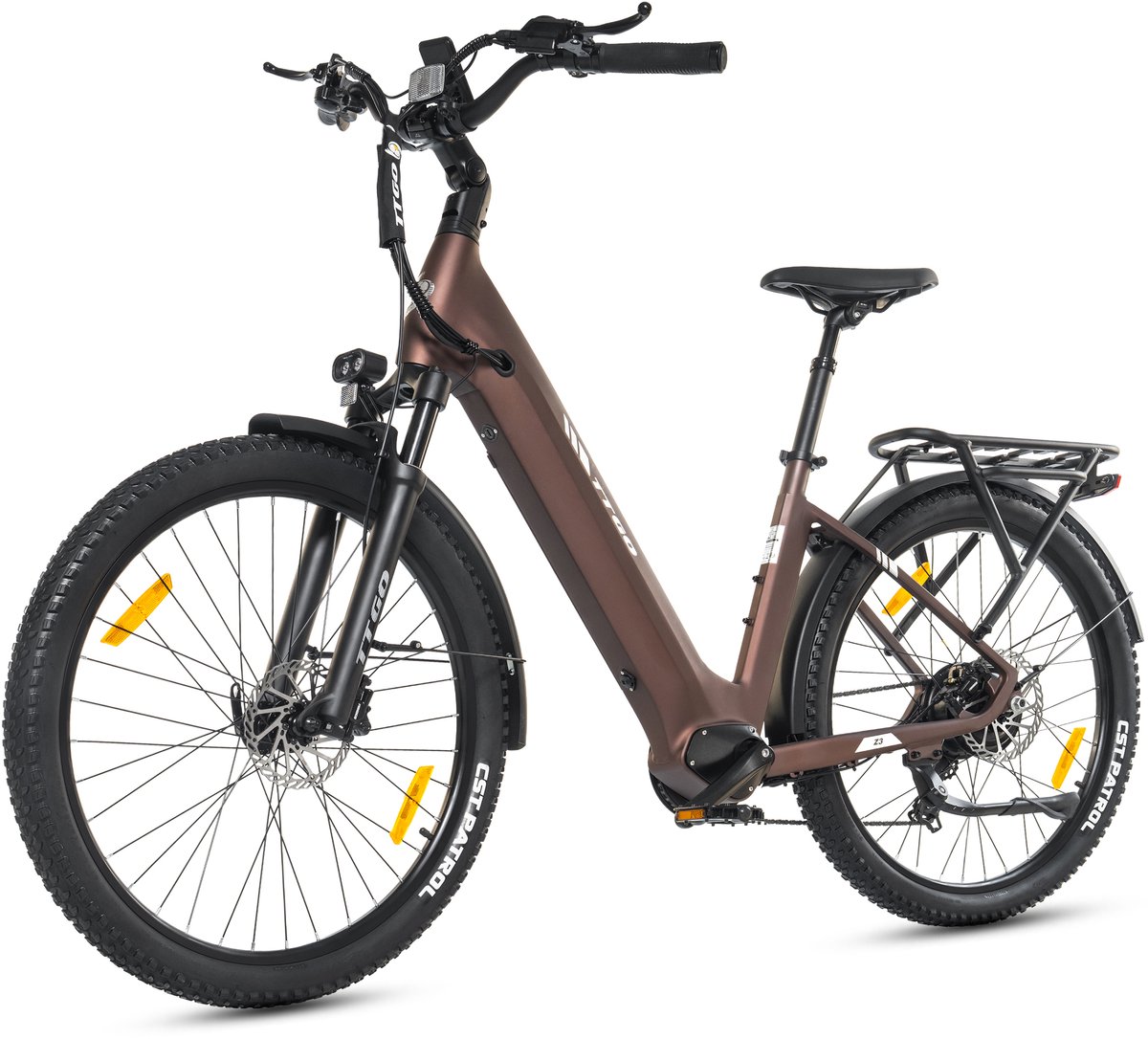 TTGO Z3 Elektrische Fiets – 27.5 Inch Stadsfiets – 720Wh Accu – Achterwielmotor – Actieradius tot 120 km – Shimano 7 Versnellingen – Hydraulische Schijfremmen –Bruin Fiets (elektrisch) kopen online