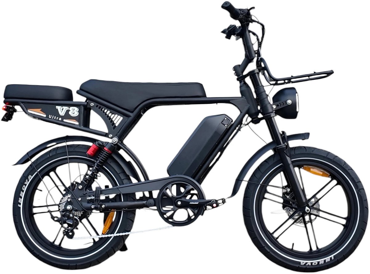v8 ultra ouxi fatbike zwart 250w 48v