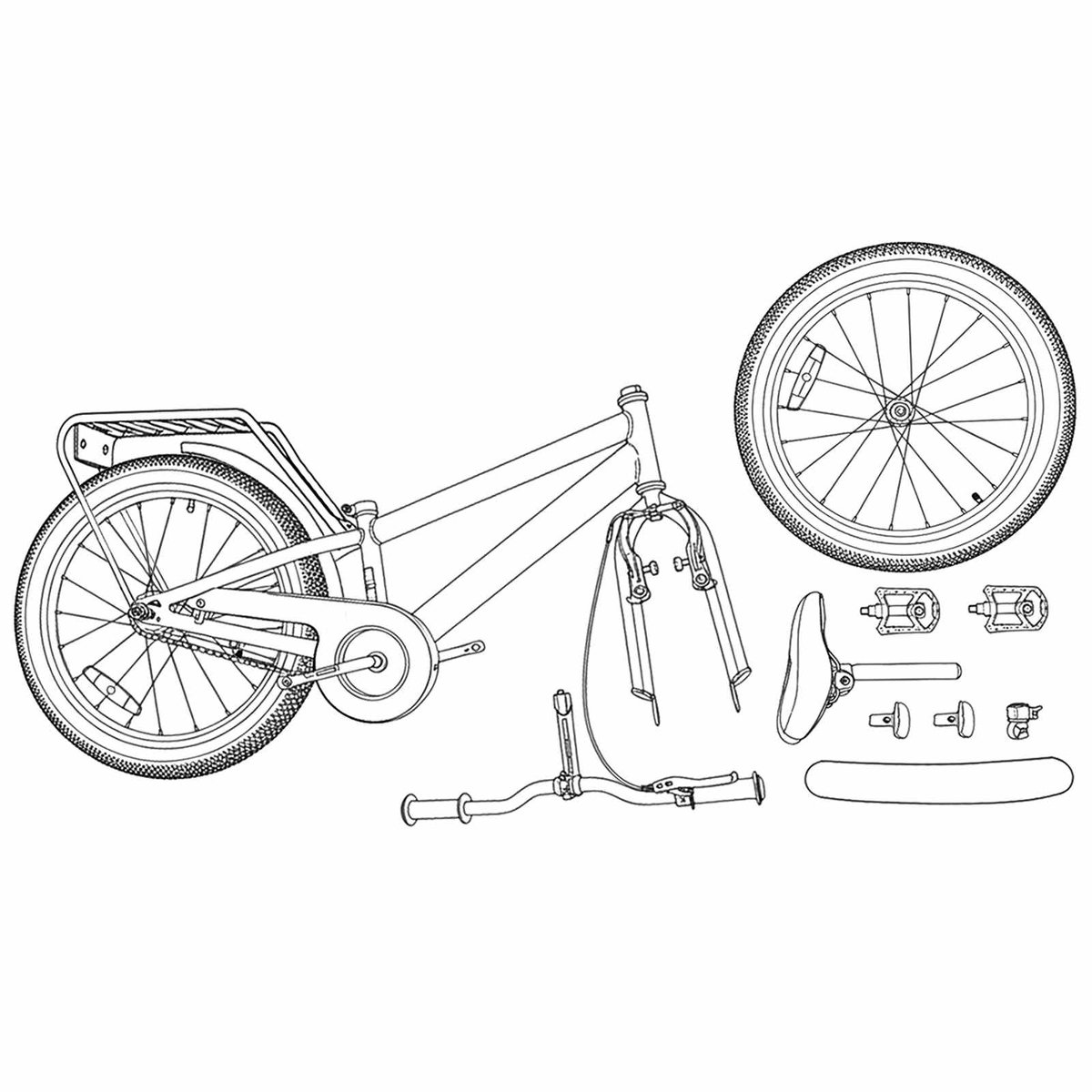 vidaxl kinderfiets 18 inch voor 5 7 jaar oud groen