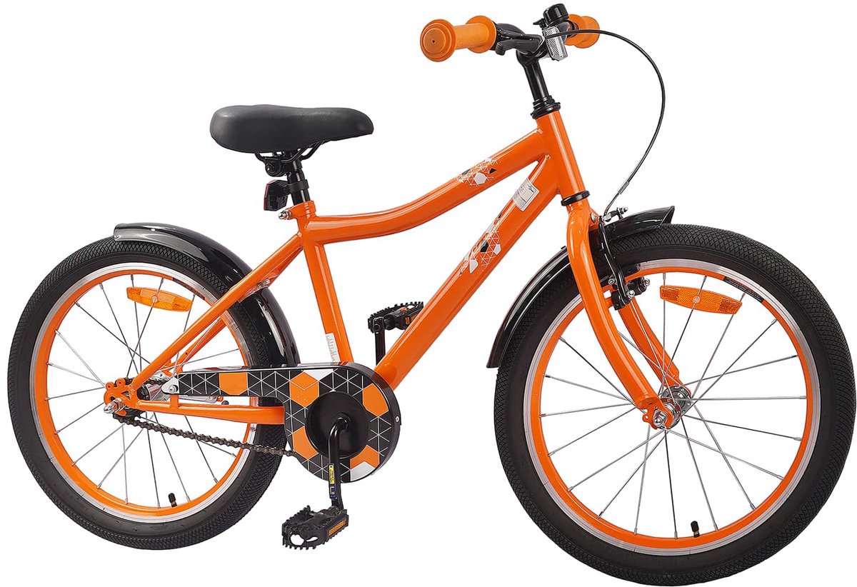vidaXL - Kinderfiets - 18 - Inch - voor - 5-7 - jaar - oud - Oranje Fiets kopen online