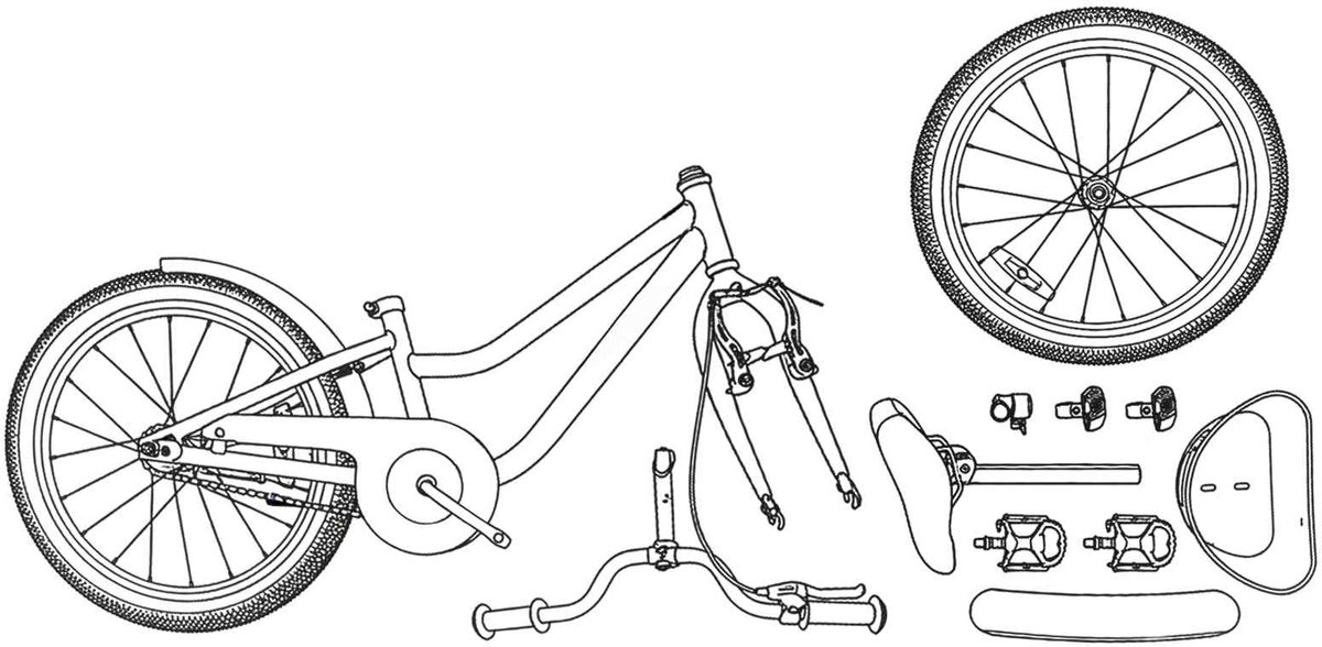 vidaXL - Kinderfiets - Met - Zijwieltjes - 18 - Inch - voor - 5-7 - jaar - oud - Wit Fiets kopen online