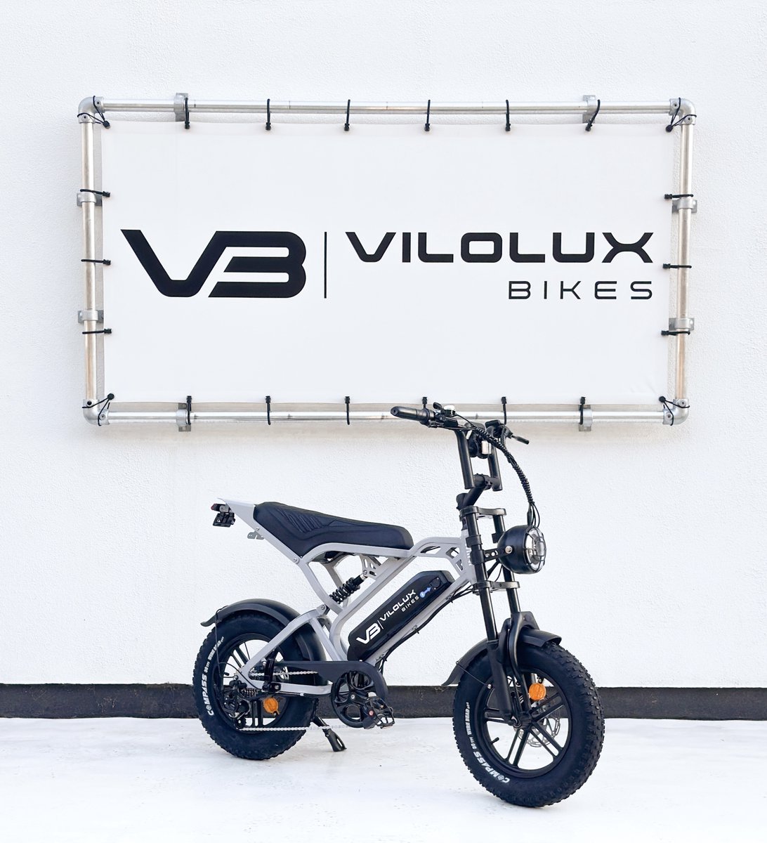Vilolux Fatbike electrisch - Fatbike V20 Mini - NARDO GREY- Legaal - Rijklaar geleverd - 16 Inch - 2 Jaar garantie - Telefoontasje - Hydraulische remmen - 7 versnellingen Alarm Fiets (elektrisch) kopen online