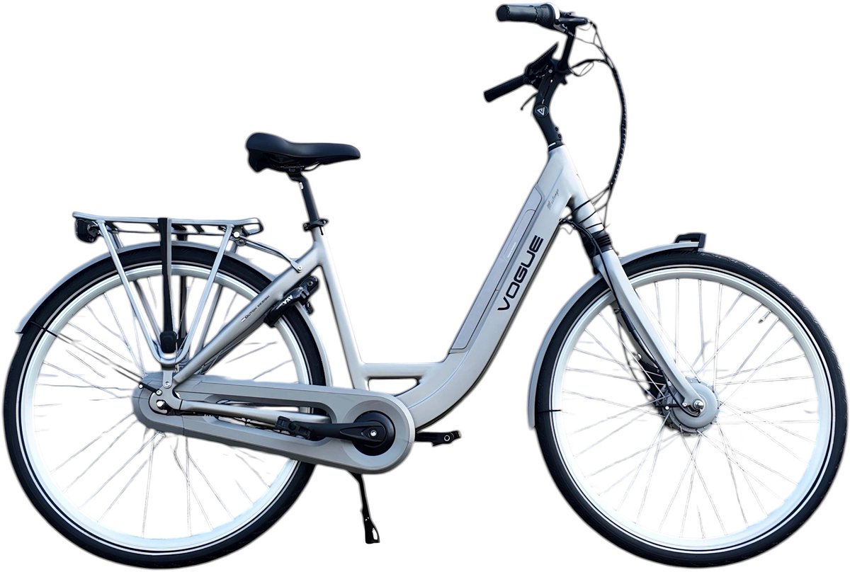 vogue mestengo voorwielmotor elektrische fiets mat grijs framemaat 50cm