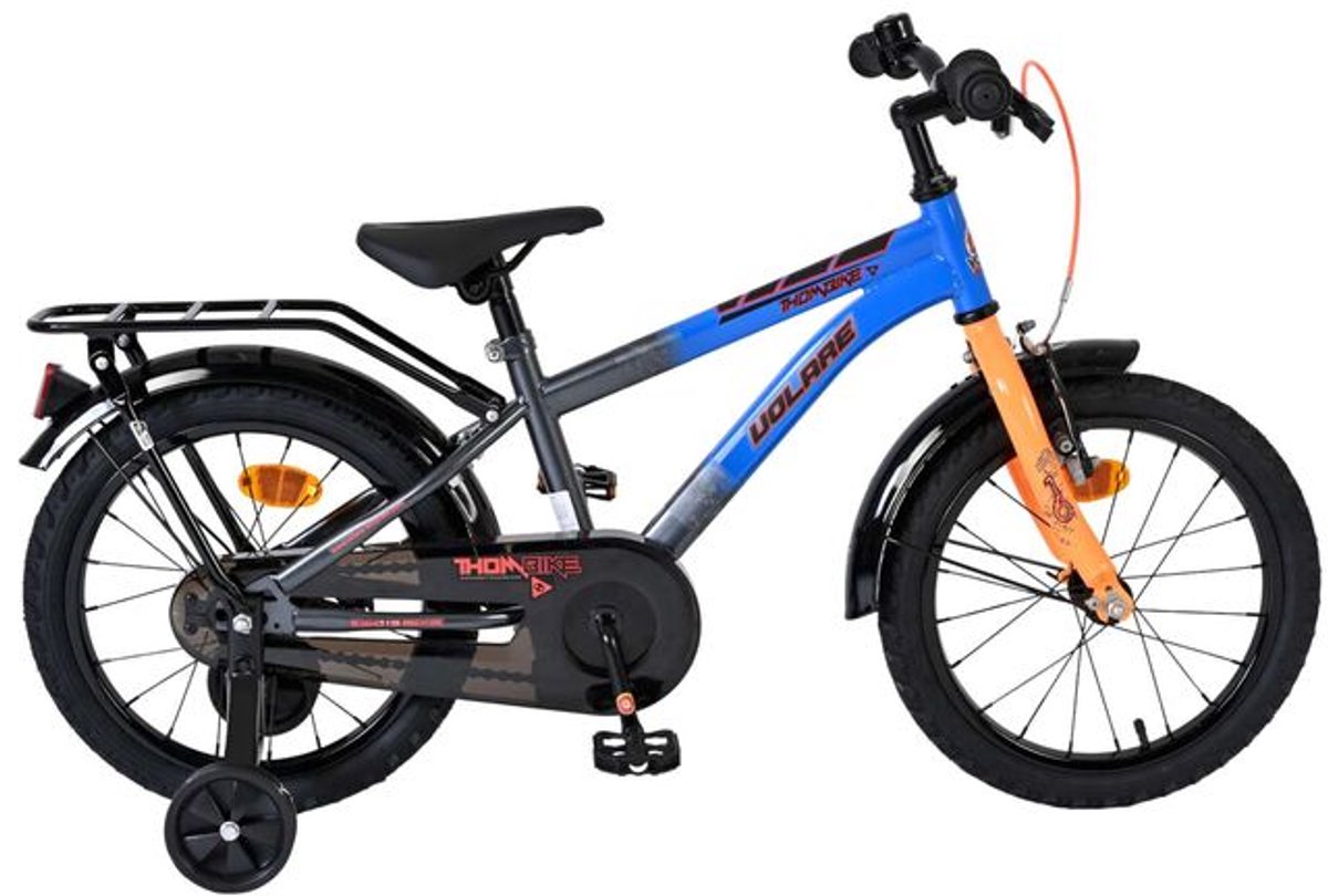 volare thombike kinderfiets jongens 16 inch blauw oranje