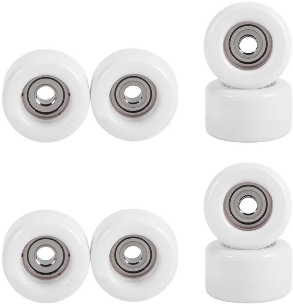 wielen set mini wielen skateboarden duurzaam kunststof 7 5x4 5mm wit