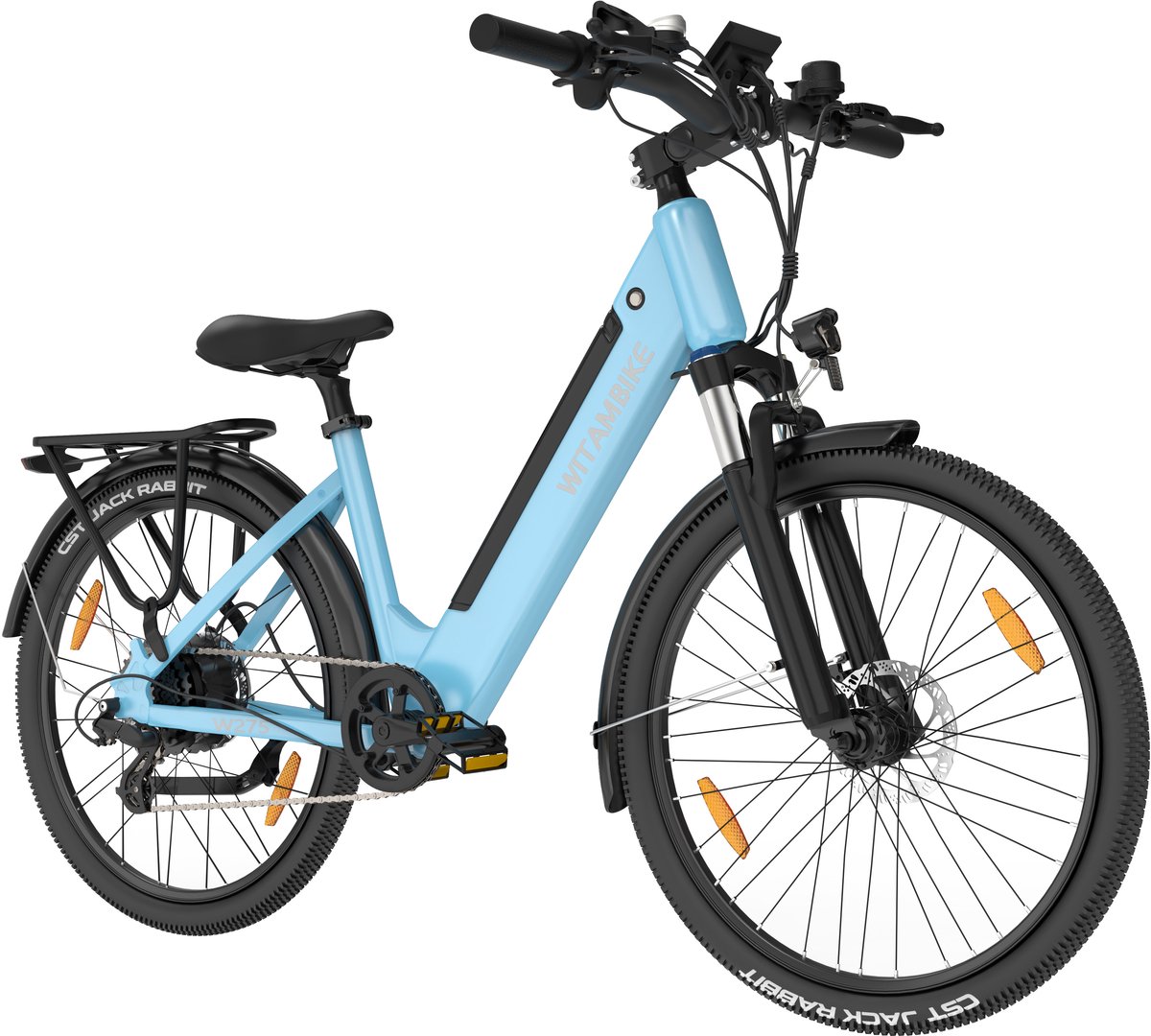 witambike w275 elektrische fiets 250w 36v 13ah 100km actieradius 27 5 shimano 7 versnellingen unisex blauw