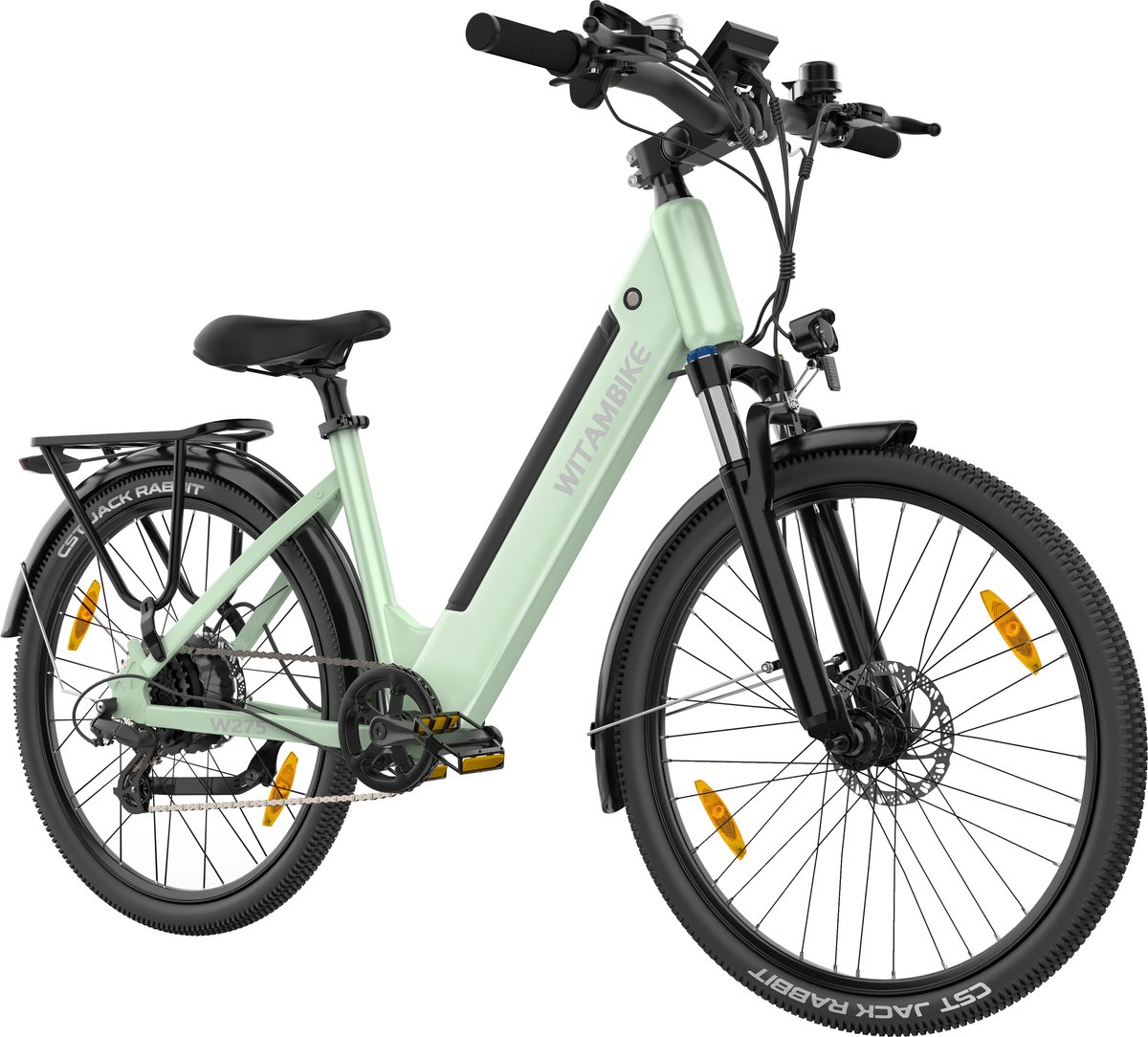 witambike w275 elektrische fiets 250w 36v 13ah 100km actieradius 27 5 shimano 7 versnellingen unisex groen