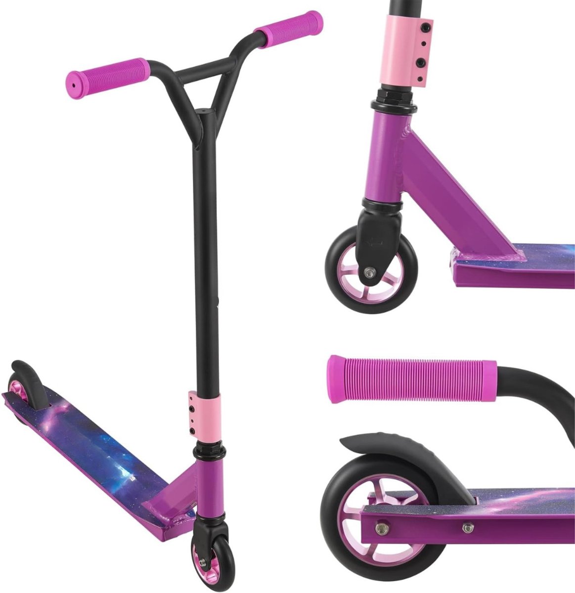 Zylo® Stuntstep Volwassenen - Stuntstep jongen - Stuntstep Meisjes - Galactische Kruiser - 66cm x 47cm x 84cm - Paars Step kopen online