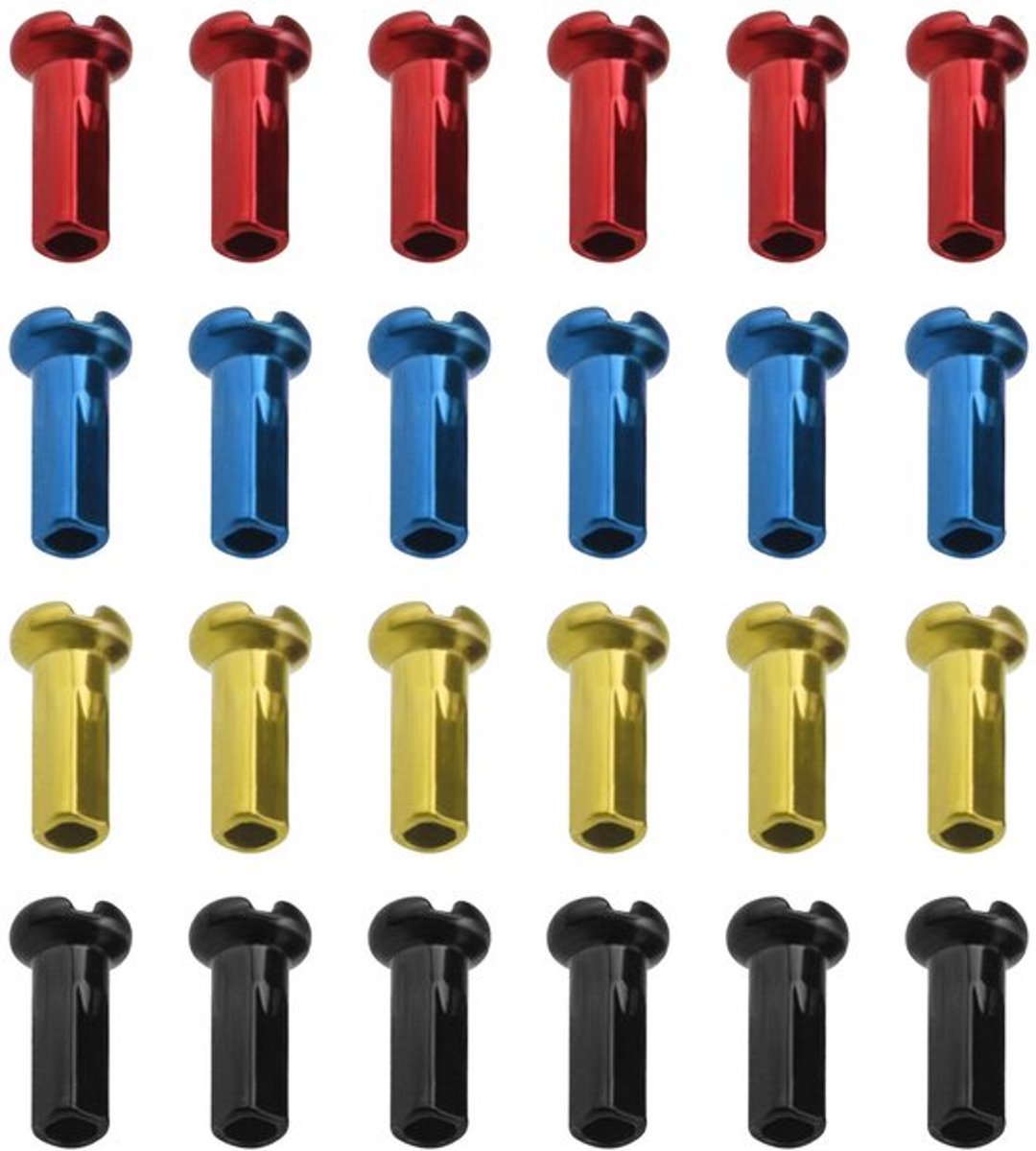 100 stuks fiets spaaknippel fiets spaak bescherming voor mountainbike wegfiets 14g 2mm diameter stalen spaak zwart rood blauw goud vervangaccessoires